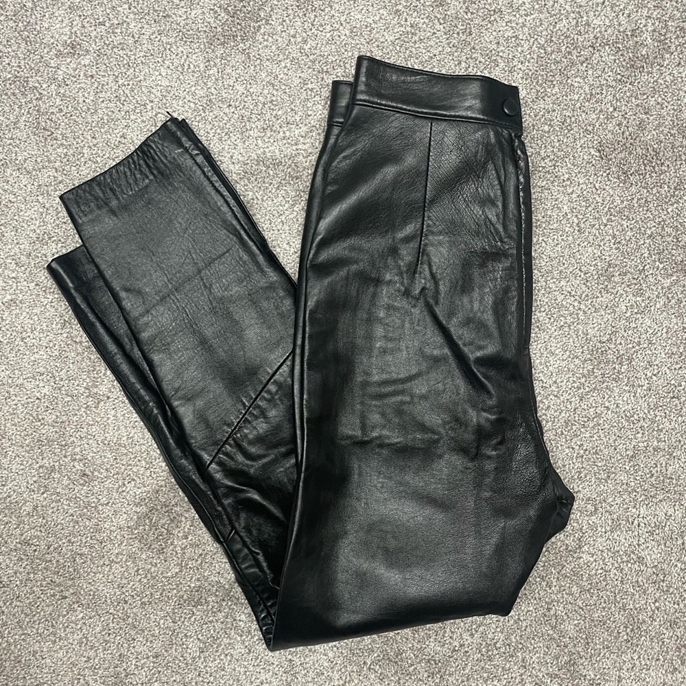 Danier Leather High Waisted Leather Pants